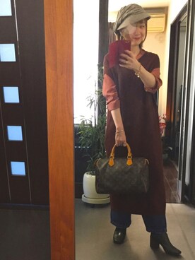 「marjour（マージュール）のアイテム（ブーツ）」を使った、２⭐️（4:50起床21:50就寝）さん（レディース・155cm）の秋コーディネート