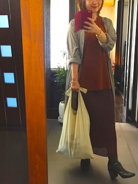 「marjour（マージュール）のアイテム（ブーツ）」を使った、２⭐️（4:50起床21:50就寝）さん（レディース・155cm）の秋コーディネート