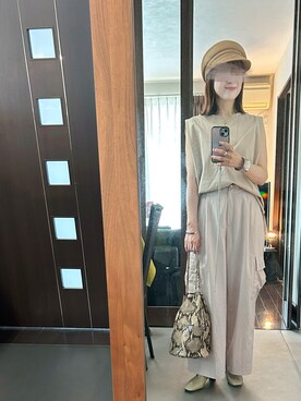 「fifth（フィフス）のアイテム（帽子）」を使った、２⭐️（4:50起床21:50就寝）さん（レディース・155cm）の夏コーディネート