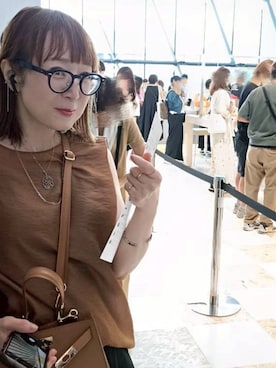 「アイテム（チャーム）」を使った、２⭐️（👀不調しばらく👓）さん（レディース・155cm）の秋コーディネート