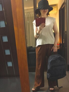 「URBAN RESEARCH ROSSO WOMEN（アーバンリサーチ　ロッソ）のアイテム（サンダル）」を使った、２⭐️（👀不調しばらく👓）さん（レディース・155cm）の夏コーディネート