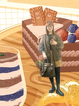 「アイテム（MA-1）」を使った、２⭐️（4:50起床21:50就寝）さん（レディース・155cm）の秋コーディネート