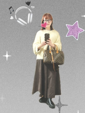 「アイテム（スカート）」を使った、２⭐️（4:50起床21:50就寝）さん（レディース・155cm）の秋コーディネート