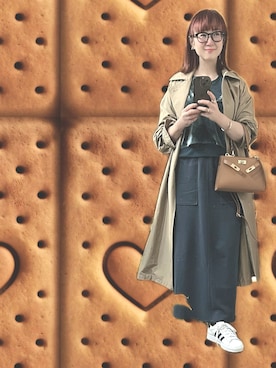 「アイテム（トレンチコート）」を使った、２⭐️（4:50起床21:50就寝）さん（レディース・155cm）の秋コーディネート