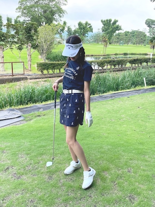 Pearly Gates パーリーゲイツ の Pearly Gates Snoopy エンブコットンストレッチツイルミニスカート スヌーピー スカート Wear