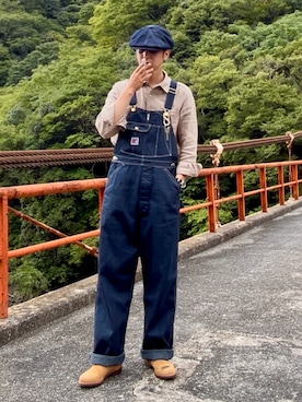 「アイテム（キャスケット）」を使った、もりんぷさん（メンズ・175cm）の夏コーディネート