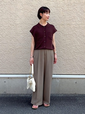 「SHIPS（シップス）のアイテム」を使った、久米さん（レディース・153cm）の夏コーディネート