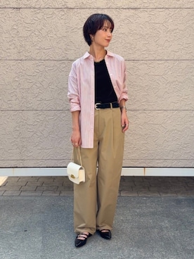 「シップス カラーズ」｜久米さん（レディース・153cm）の秋コーディネート