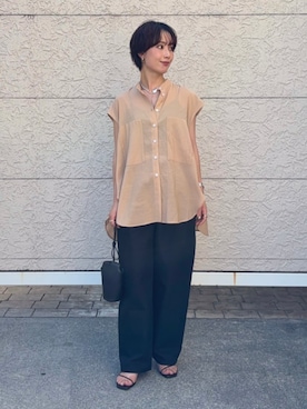 「シップス カラーズ」｜久米さん（レディース・153cm）の秋コーディネート