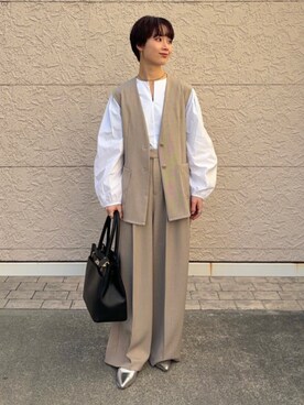 久米さん（レディース・153cm）の春コーディネート