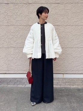 久米さん（レディース・153cm）の冬コーディネート