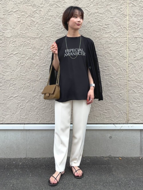 SHIPS for women / シップスウィメン SHIPS Colors:〈手洗い可能〉フロッキーロゴ ノースリーブ トップス SHIPS｜SHIPS Colors:＜手洗い可能＞フロッキーロゴ