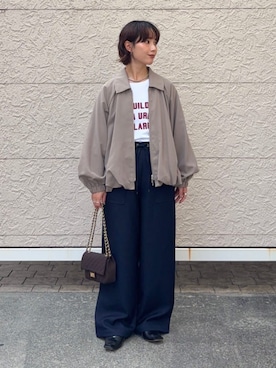 「シップス」｜久米さん（レディース・153cm）の秋コーディネート