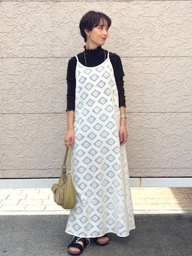 「アイテム（ワンピース/ドレス）」を使った、久米さん（レディース・153cm）の秋コーディネート