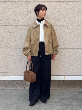 「アイテム（その他アウター）」を使った、久米さん（レディース・153cm）の秋コーディネート