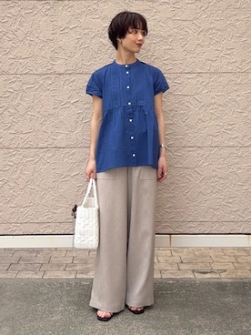 「アイテム（チャーム）」を使った、久米さん（レディース・153cm）の春コーディネート