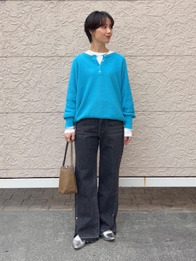 「SHIPS（シップス）のアイテム」を使った、久米さん（レディース・153cm）の春コーディネート