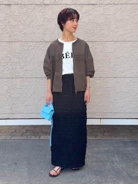 「アイテム（その他アウター）」を使った、久米さん（レディース・153cm）の夏コーディネート
