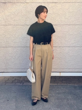 「シップス カラーズ」｜久米さん（レディース・153cm）の秋コーディネート