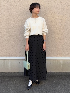 「アンゴラ」｜久米さん（レディース・153cm）の秋コーディネート