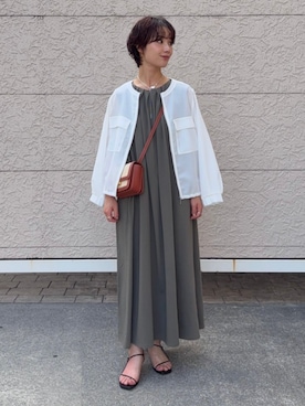 「アイテム（その他アウター）」を使った、久米さん（レディース・153cm）の夏コーディネート