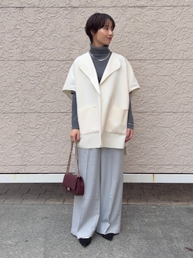 「シップス」｜久米さん（レディース・153cm）の冬コーディネート