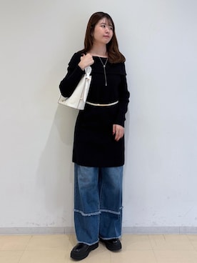 「VIS（ビス）のアイテム（デニムパンツ）」を使った、yukm22さん（レディース・163cm）の秋コーディネート