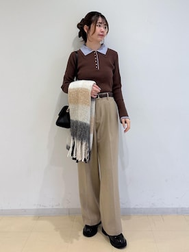 「アイテム（シュシュ）」を使った、yukm22さん（レディース・163cm・20代）の秋コーディネート