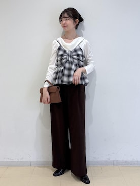 「VIS（ビス）のアイテム（トップス）」を使った、yukm22さん（レディース・163cm）の秋コーディネート