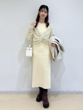 「アイテム（ハンドバッグ）」を使った、yukm22さん（レディース・163cm・20代）の冬コーディネート