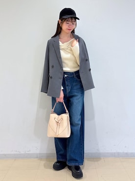 「VIS（ビス）のアイテム（デニムパンツ）」を使った、yukm22さん（レディース・163cm）の秋コーディネート