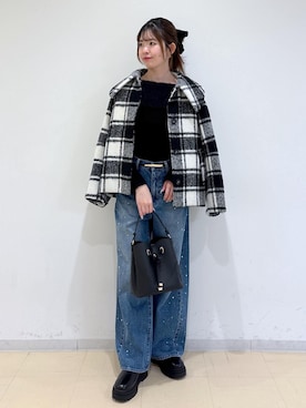 「アイテム（シュシュ）」を使った、yukm22さん（レディース・163cm・20代）の秋コーディネート