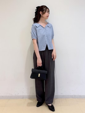 「アイテム（バレッタ/ヘアクリップ）」を使った、yukm22さん（レディース・163cm）の夏コーディネート
