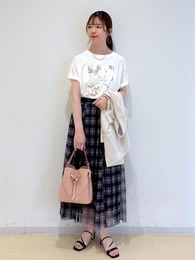 「旅行コーデ」｜「アイテム（ジャケット/アウター）」を使った、yukm22さん（レディース・163cm）の夏コーディネート