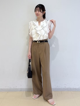 「VIS（ビス）のアイテム（パンツ）」を使った、yukm22さん（レディース・163cm）の夏コーディネート