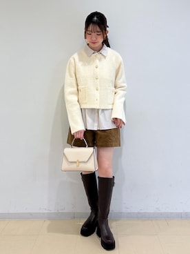 「アイテム（バレッタ/ヘアクリップ）」を使った、yukm22さん（レディース・163cm・20代）の秋コーディネート