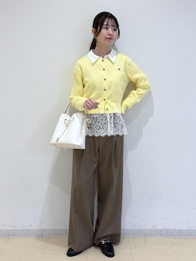 「VIS（ビス）のアイテム（パンツ）」を使った、yukm22さん（レディース・163cm）の春コーディネート