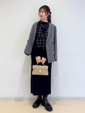 「アイテム（バレッタ/ヘアクリップ）」を使った、yukm22さん（レディース・163cm・20代）の秋コーディネート