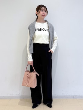 「アイテム（シュシュ、シルバー系）」を使った、yukm22さん（レディース・163cm）の秋コーディネート