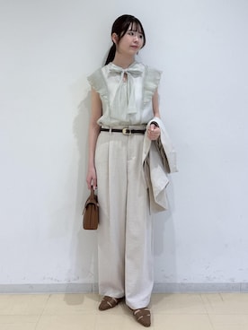 「VIS（ビス）のアイテム（トップス）」を使った、yukm22さん（レディース・163cm）の春コーディネート