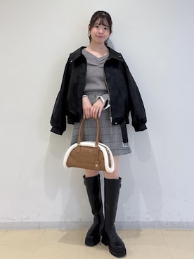 「VIS（ビス）のハートステーションネックレス（ネックレス、シルバー系）」を使った、yukm22さん（レディース）の秋コーディネート
