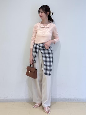 「VIS（ビス）のアイテム（パンツ）」を使った、yukm22さん（レディース・163cm）の夏コーディネート