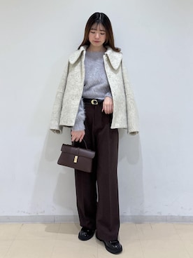 「VIS（ビス）のアイテム（トップス）」を使った、yukm22さん（レディース・163cm）の冬コーディネート