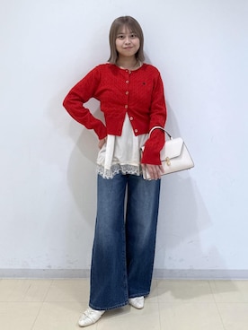 「アイテム（チュニック）」を使った、コウさん（レディース・153cm）の冬コーディネート