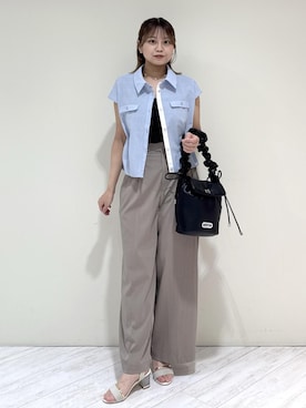 「VIS（ビス）のアイテム（パンツ）」を使った、コウさん（レディース・152cm）の夏コーディネート
