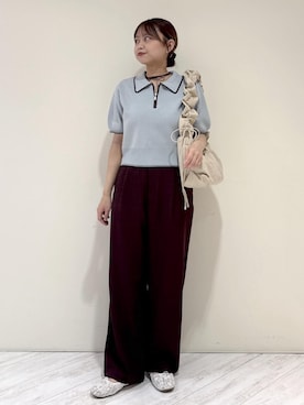 「VIS（ビス）のアイテム（パンツ）」を使った、コウさん（レディース・152cm）の夏コーディネート