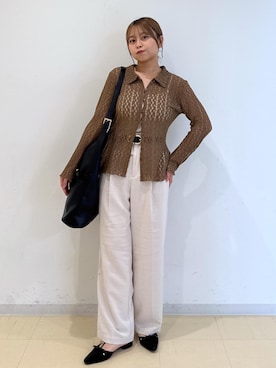「アイテム（ネックレス）」を使った、コウさん（レディース・153cm・20代）の秋コーディネート