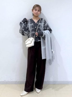 「VIS（ビス）のアイテム（アクセサリー）」を使った、コウさん（レディース・153cm）の冬コーディネート