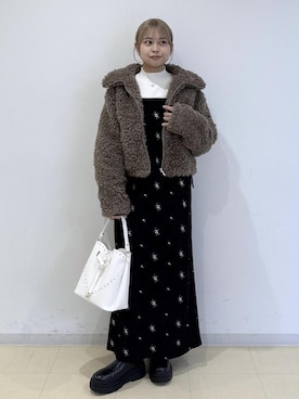 「VIS（ビス）のアイテム（アクセサリー）」を使った、コウさん（レディース・153cm）の冬コーディネート