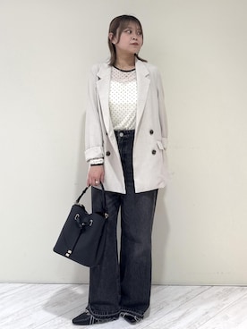 「VIS（ビス）のアイテム（アクセサリー）」を使った、コウさん（レディース・152cm）の春コーディネート